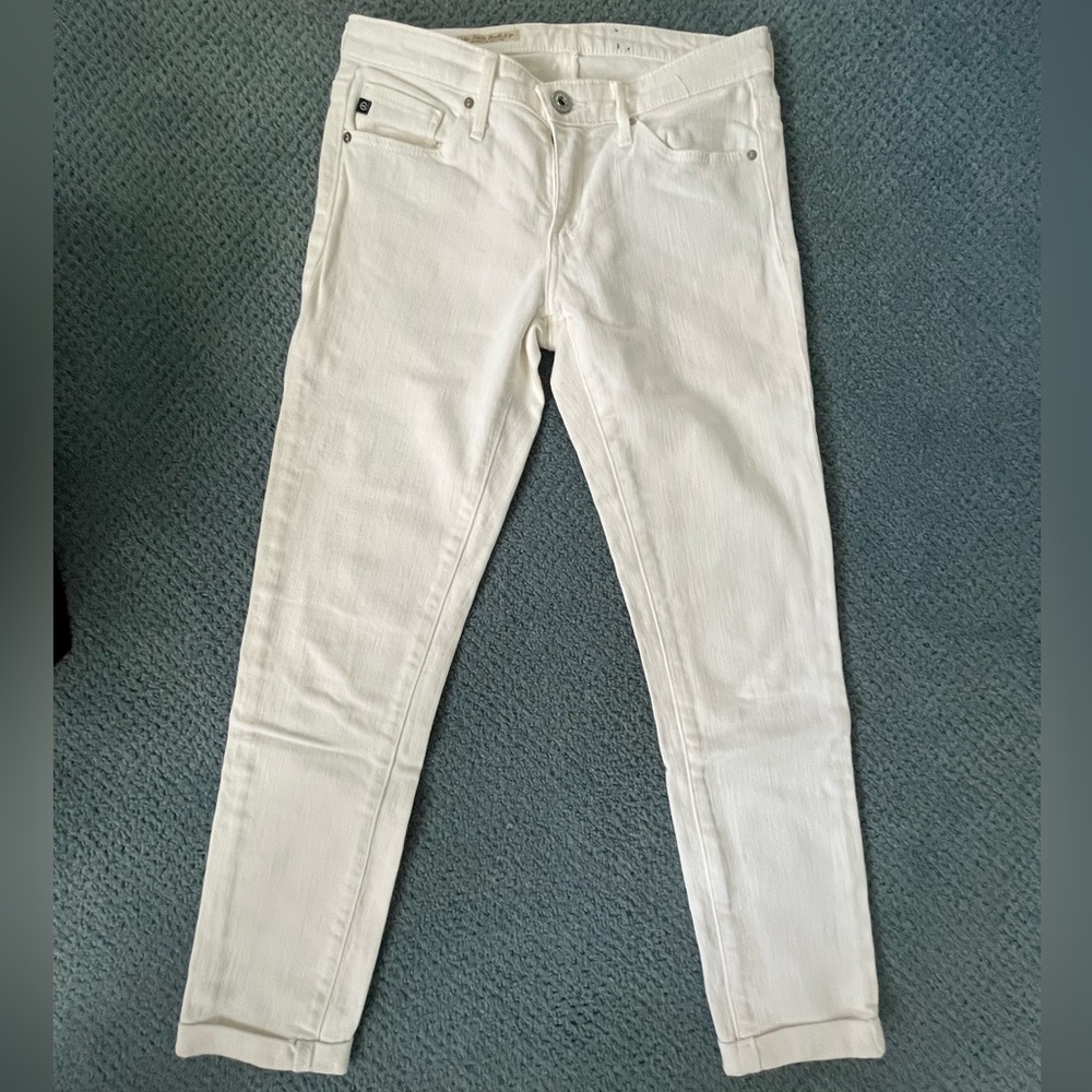 AG Adriano Goldschmied ‘The Stilt Roll-Up’ Cigarette Roll-Up Jeans in White